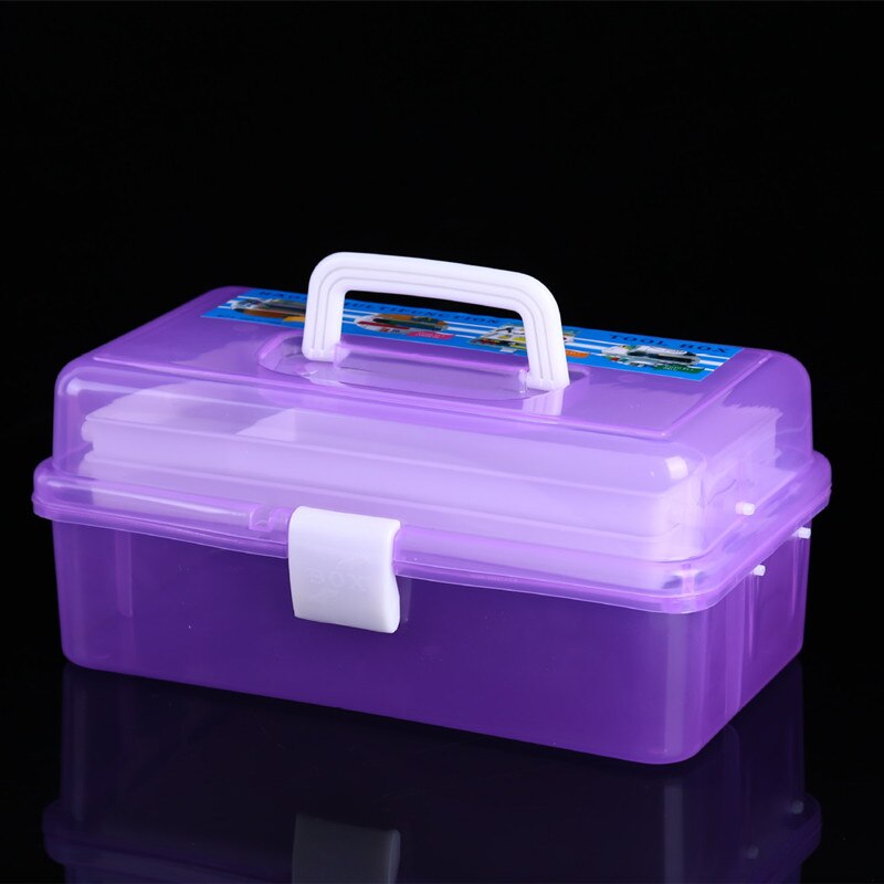 32x18x14cm Multi-grid Plastic Storage Boxes Household Portable Box Makeup Storage Box Small Grocery Box Jewelry Box Tool Box