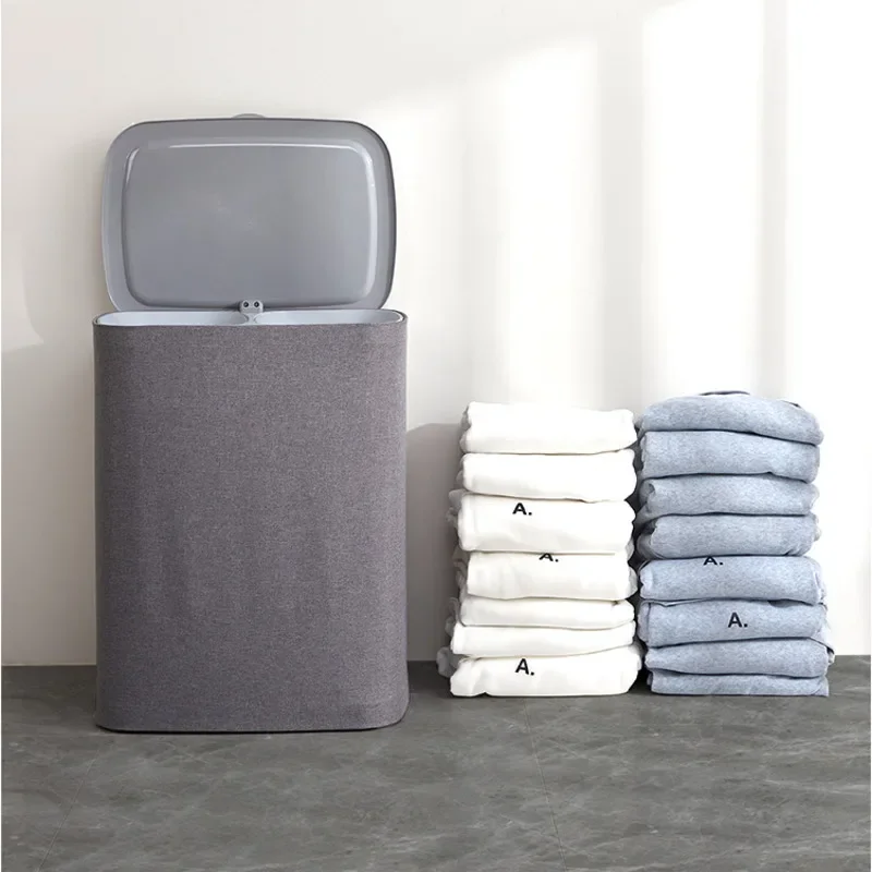 Mir de Rangement en Tissu Pliable de Style Japonais, pour Vêtements Sales, Compartiment à illant Domestique avec Couvercle
