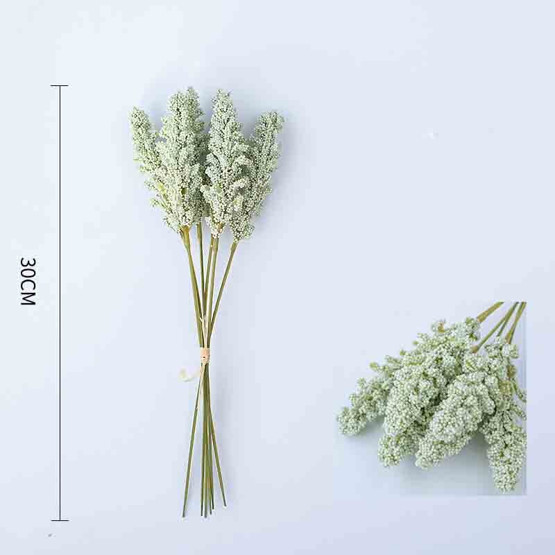 Billig 6 stk/pak kunstig vanilje mini skum bær spids kunstig blomsterbuket til hjemmet plante vægdekoration grai: 3