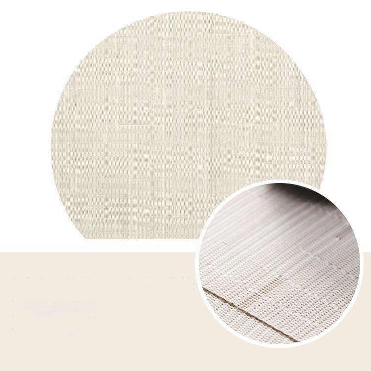 Mantel Individual de bambú para mesa de comedor, posavasos nórdico semicircular de PVC para cocina, Mantel Individual con almohadilla para taza, novedad: PVC Bamboo 01