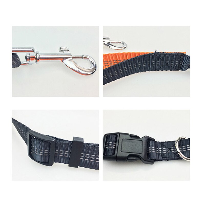 Hond Wandelen Leash Handen Gratis Elastische Taille Hondenriemen Running Jogging Hond Lood Kraag Verstelbare Nylon Reflecterende Leash