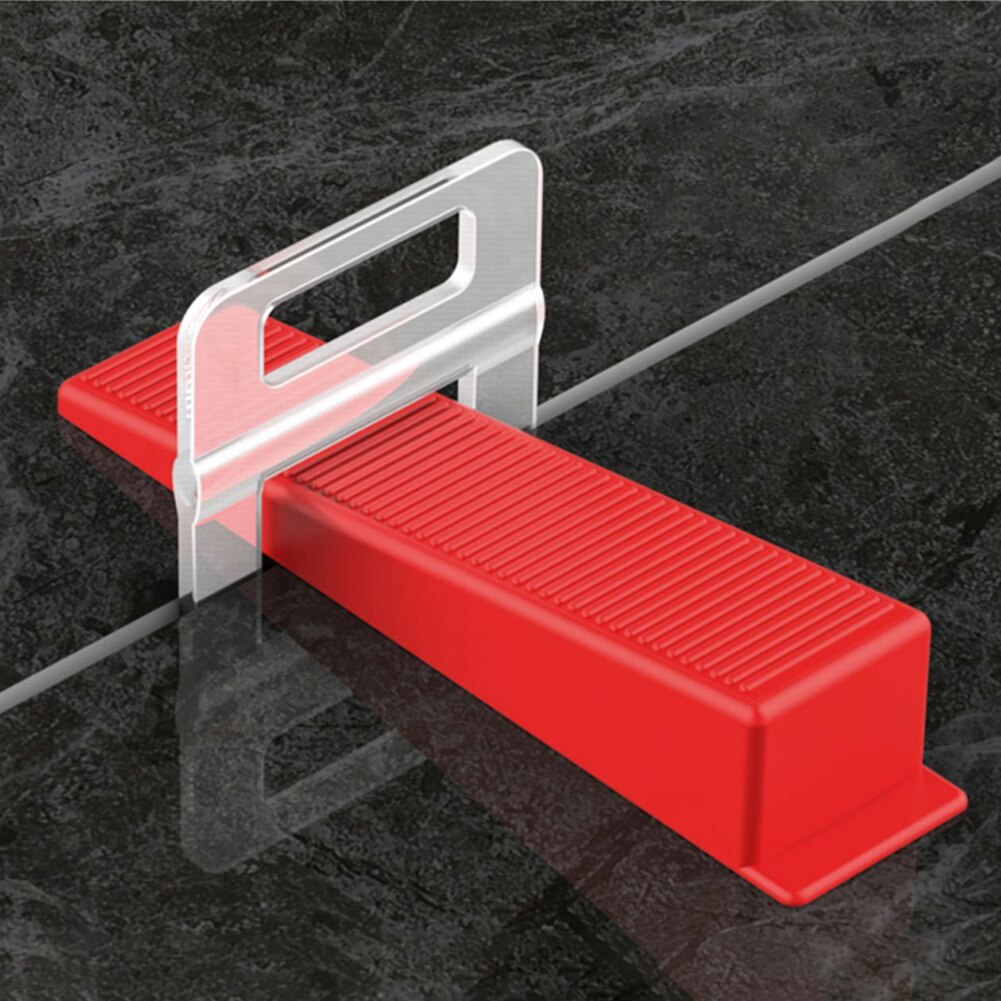 100Pcs Tile Leveling System Spacers Clips Impact- Resistant Ceramic Floor Wall Spacer Leveling Tiling Accessory Kit