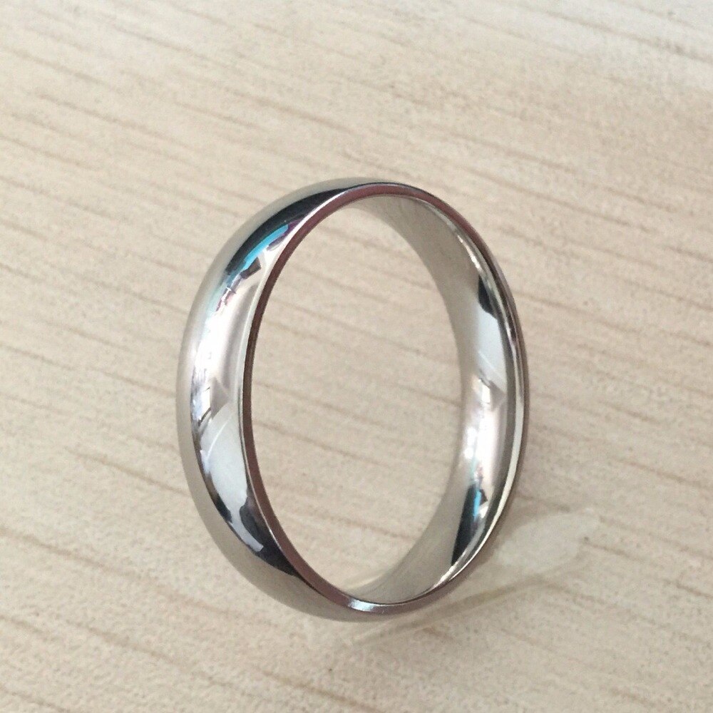 Classic male Real white Gold Color 6mm Titanium Steel Women Men Wedding Ring Top Do not fade Lovers Wedding Jewelry