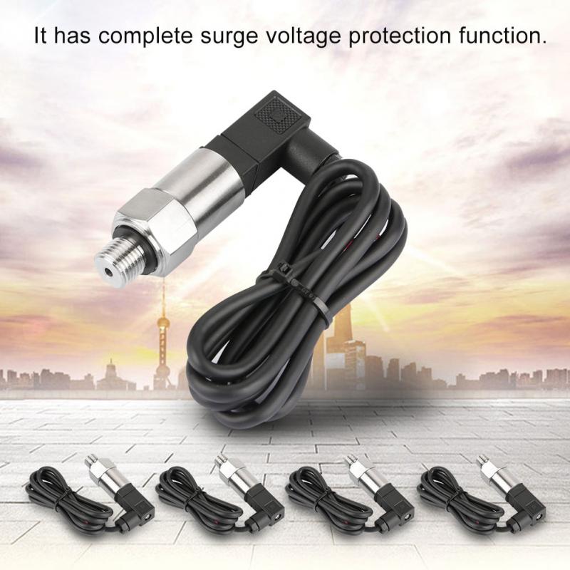 G1/4 Silicon Pressure Transmitter Transducer for Water Gas Oil 4-20mA Output 0-1.6MPA Pressure Range