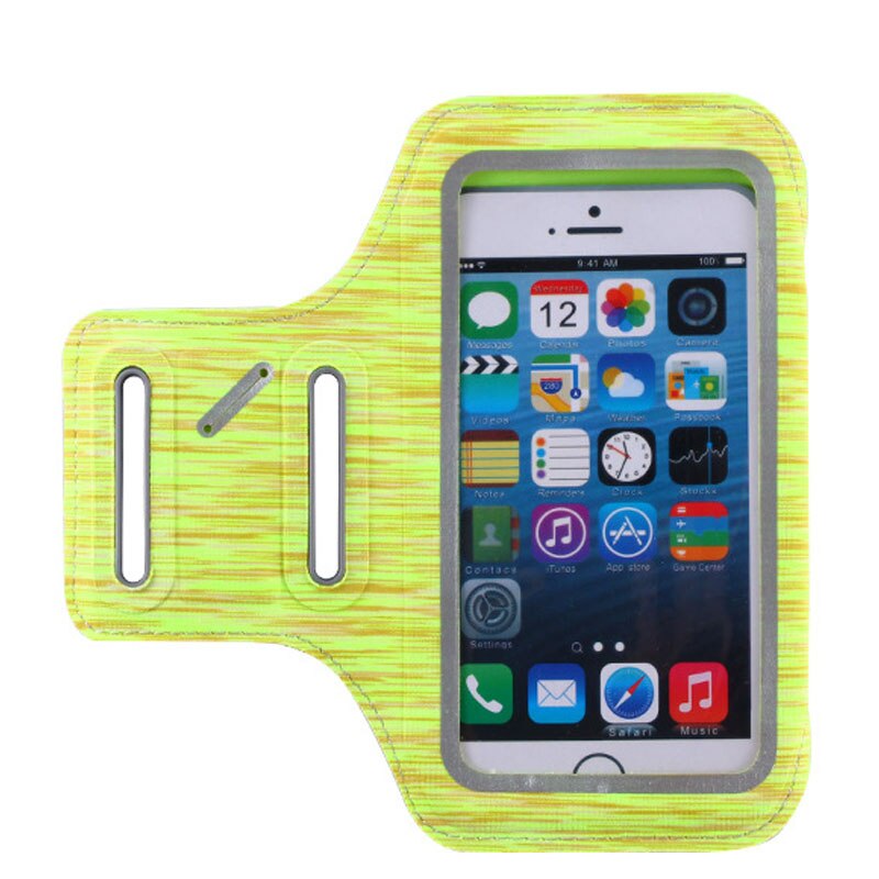 5.7'' Running Sports Phone Case On Hand Phone Holder Brassard Arm band For Samsung S10 S10e iPhone X XR 7 8 Plus Armbands Bags: Yellow