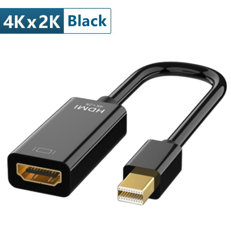 Cable adaptador Mini DisplayPort a HDMI 4K/1080P Mini DP macho a HDMI hembra Thunderbolt 2 a convertidor HDMI para MacBook Air/Pro: Marrón