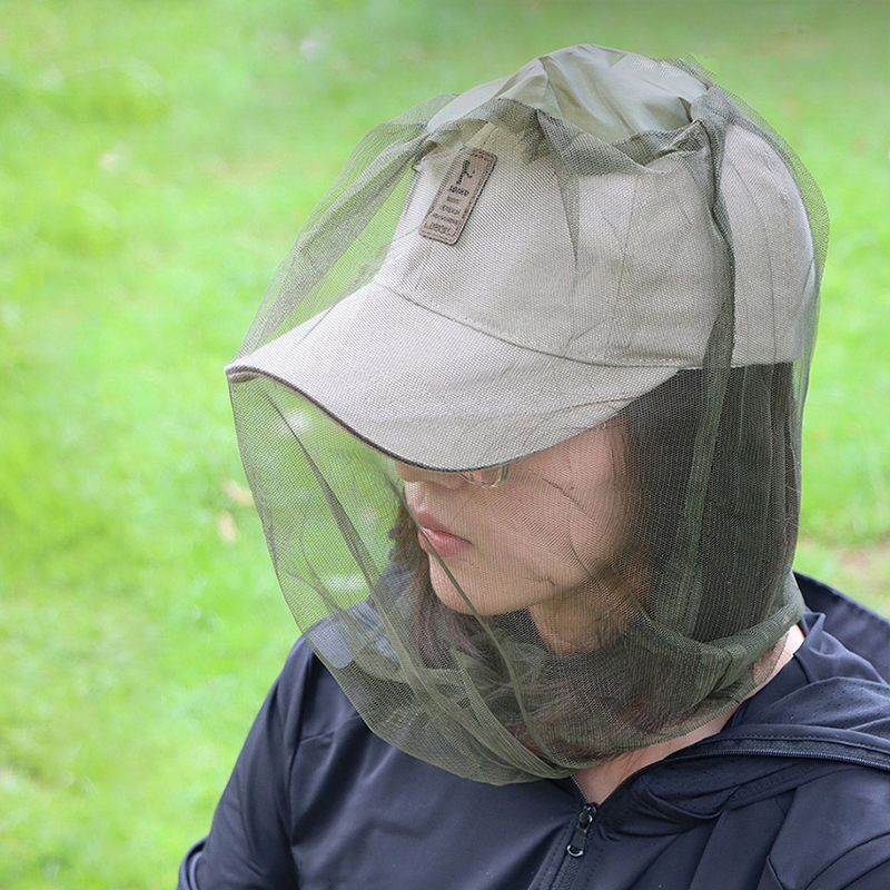 Anti mosquito inseto jardim apicultura chapéu acampamento bug malha cabeça net protetor facial chapéus boné de pesca redes boné de pesca ao ar livre