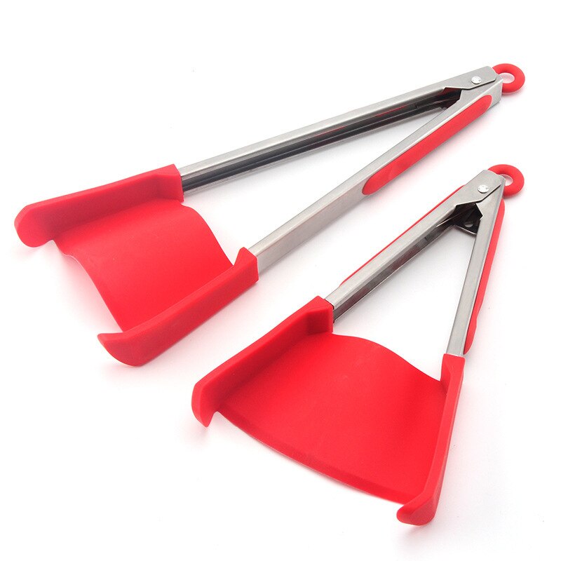 Novità spatola e pinze da cucina intelligenti 2 in 1 pinza da cucina in silicone antiaderente resistente al calore con telaio in acciaio inossidabile