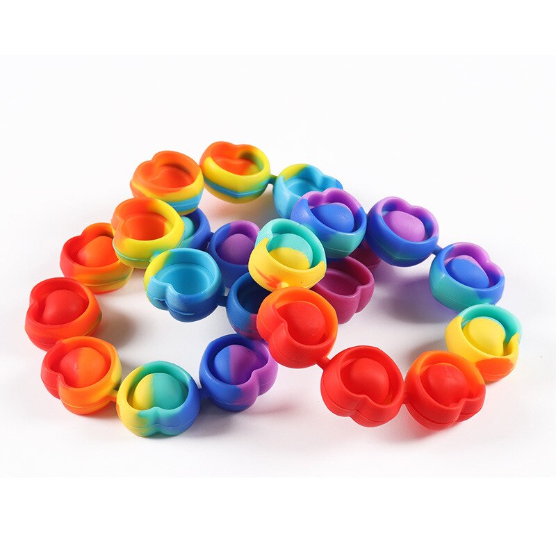 Decompressiearmband fidget toys siliconen sensorische armband push bubble eenvoudige kuiltjes polsband anti-stress ited