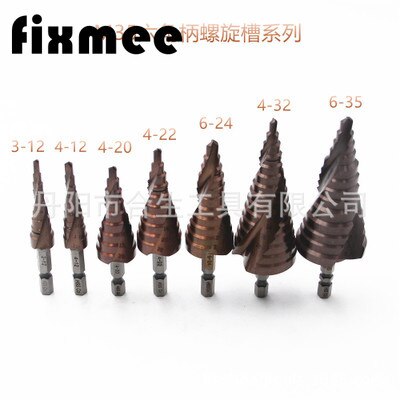 HSS M35 5% kobaltowe wiertło stopniowe HSSCO stal szybkotnąca stożek uchwyt sześciokątny metalowe wiertła zestaw narzędzi otwór nóż robić stali nierdzewnej