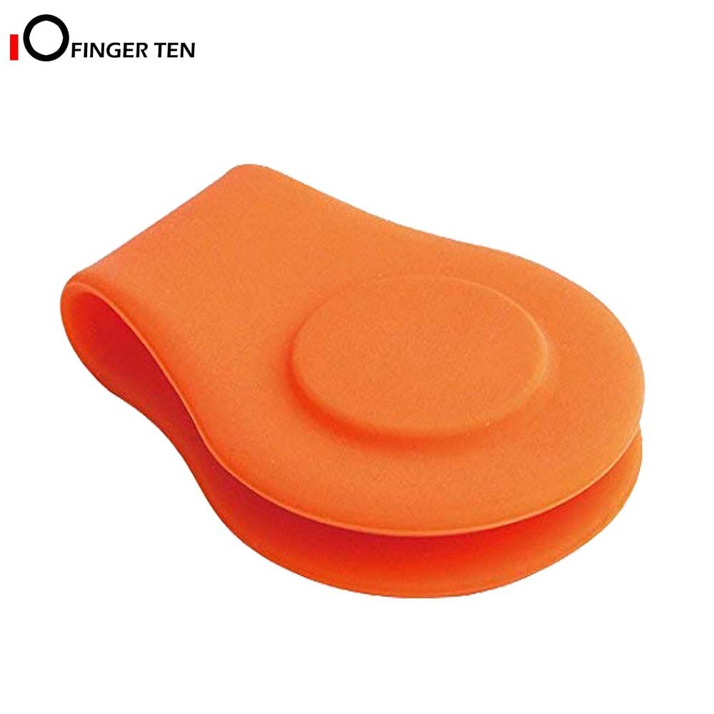 Durable Silicone Set Magnetic Golf Ball Marker Hat Clip Black Blue Orange Removable Golfing Accessories