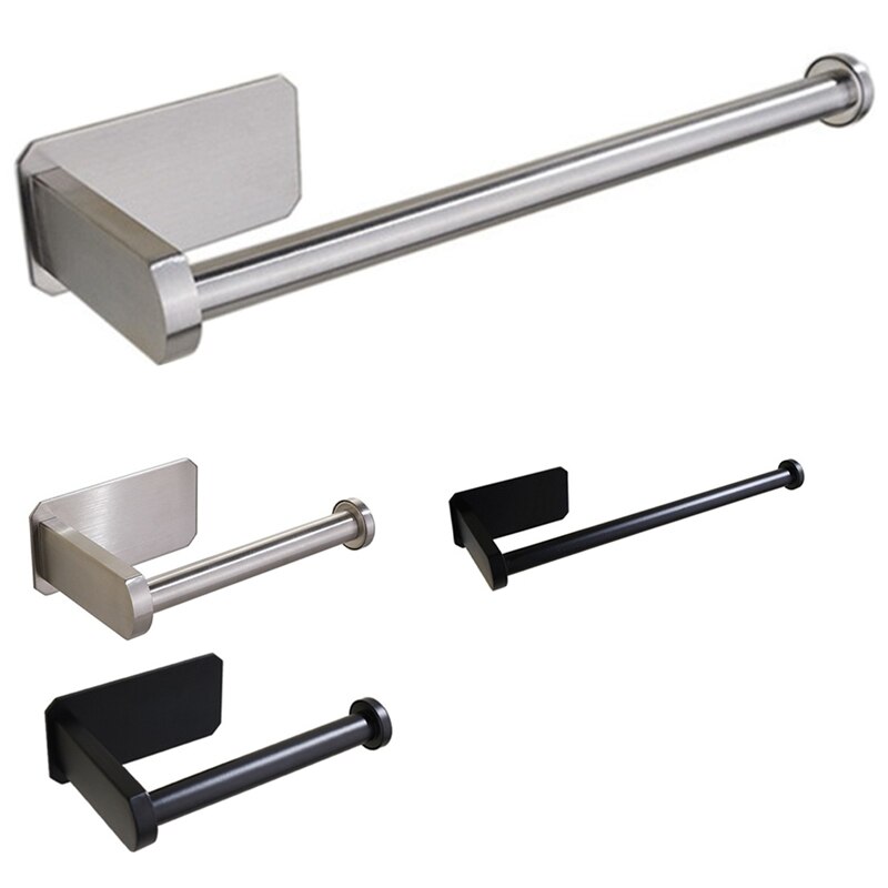 Kitchen Roll Paper Self Adhesive Wall Mount Toilet Paper Holder Bathroom Tissue Towel Rack Holders
