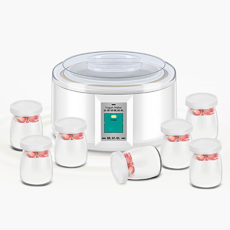 Elektrisk 1.5l yoghurt maker automatisk diy værktøj yoghurt container hjem køkken bagemaskine husholdnings mini apparater hjemmelavet