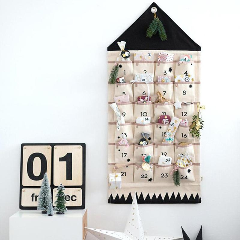 spot canvas hanging children's room 24 pockets debris sorting bag wall hanging storage bag key hanging bag