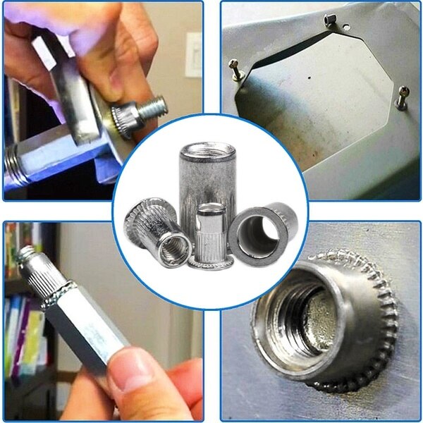 130PCS M3/M4/M5/M6/M8 Aluminium Threaded Rivet Nut furniture screw assortment bolt assortment