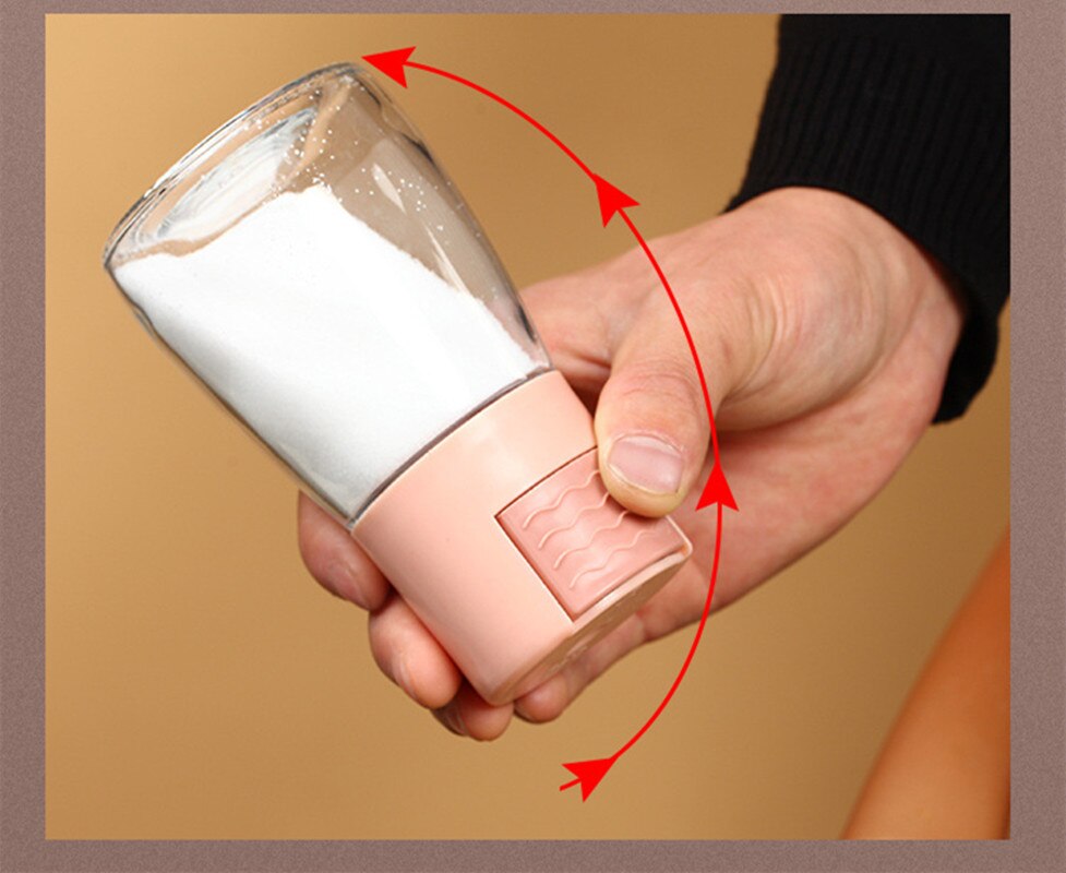 0.5g Metering Salt Shaker Push Sugar Bottle Spice Pepper Shaker Duster Salt Dispenser Seasoning Organizer Condiment Dispenser