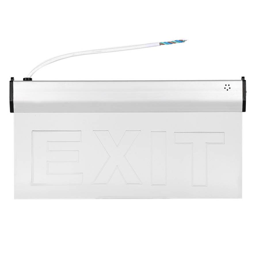 More Than 90 minutes Lighting Voice Alarm Function LED Exit Sign Exit Emergency Sign AC220V for Shopping Malls Hotels