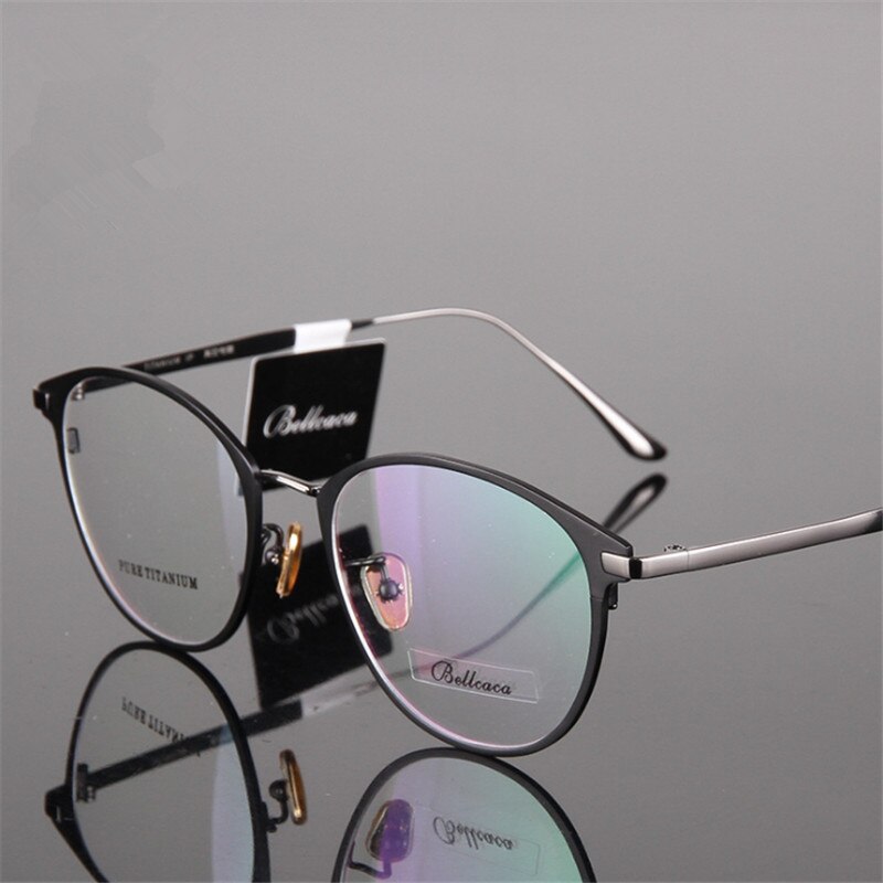 Titanium Bril Ronde Bijziend bril Bril Mannen/Vrouwen Brillen Two-tone Cat Eye Bril 950