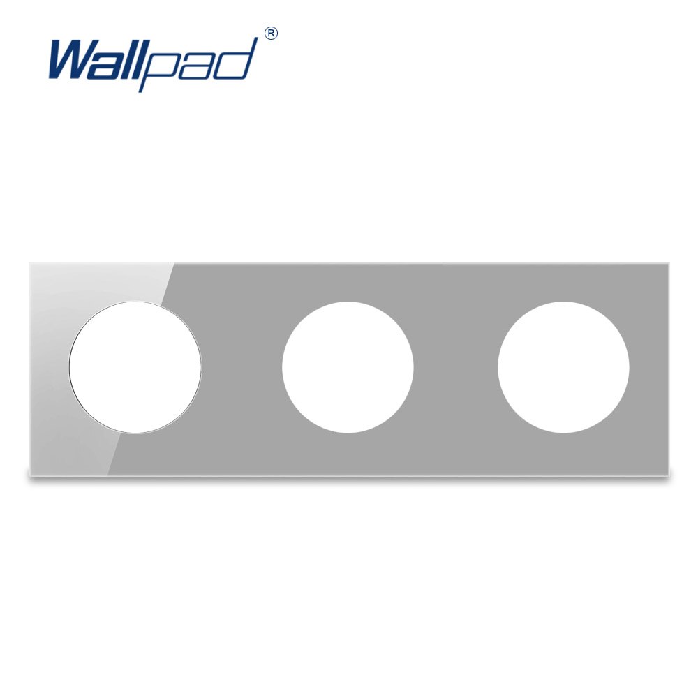 Wallpad 4 Tempered Glass Panel Only 344*86mm White And Black Round Circle: 3 Grey