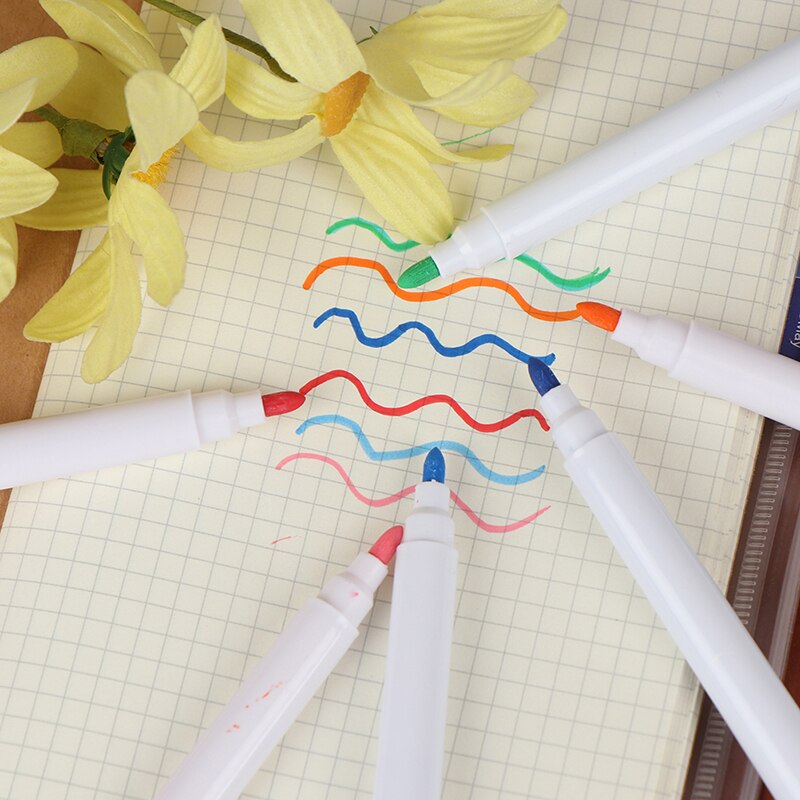12 farver flydende kridtpenne til vægmærkat børneværelse tavle sletbart ikke-støv kridt aftagelig markørpen kawaii papirvarer