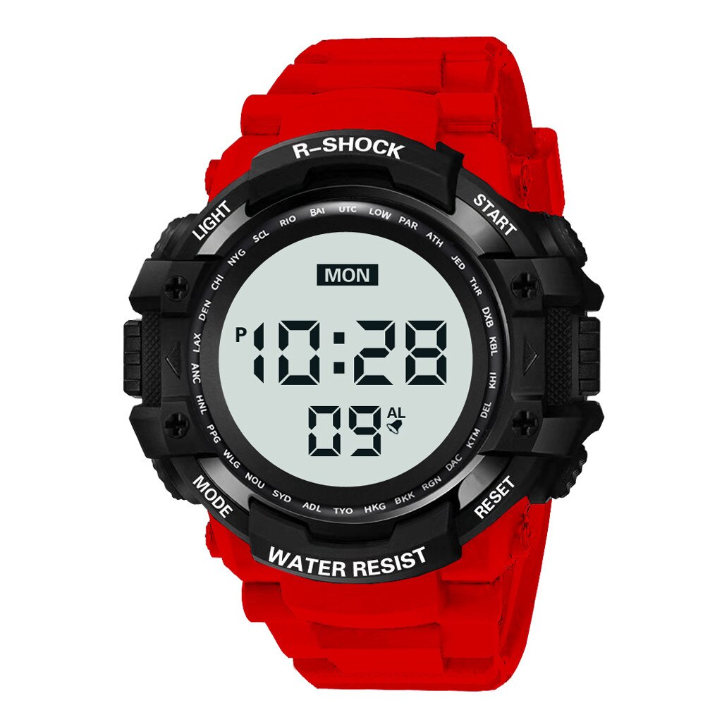 Reloj Digital LED para hombre, reloj deportivo con LED, resistente al agua, reloj de pulsera de silicona, reloj de pulsera deportivo para hombre, reloj digital para mujer, mochilas