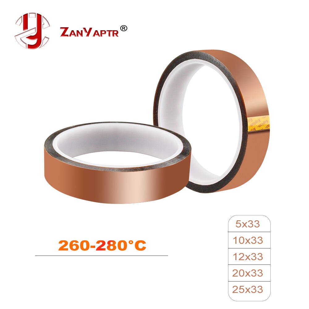 33m högtemperaturbeständig tejp värmededikerad tejp värmetejp för 3d skrivare snabb skrivare maker / reprap tejp