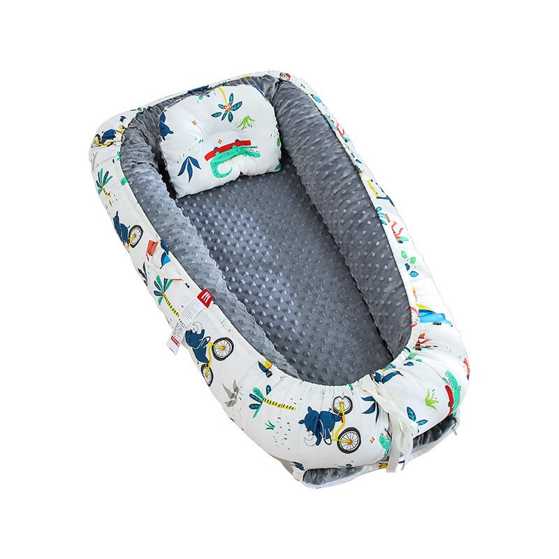 Kleinkind Babynest Bett Krippe für Reise Baumwolle Neugeborenen Kindergarten Baby Krippen Infant Bettwäsche mit Kissen YHM052