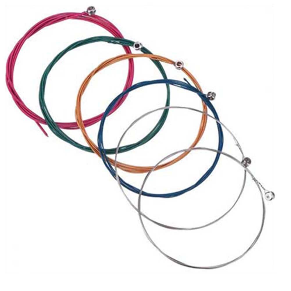 6Pcs Anti-rust Acoustic Folk Guitar Strings Set Music Instrument Accessories Chic: Default Title