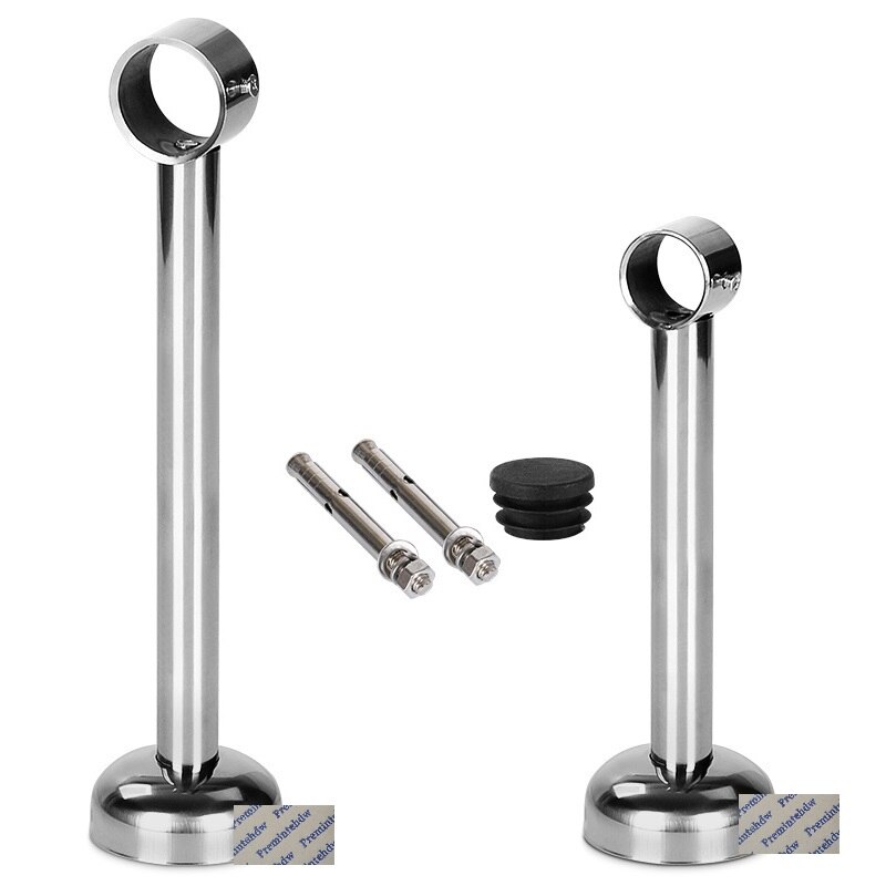2Stck Edelstahl Decke Montieren Hängen Rohr Halterung Flansch Halfter Aufhänger Vorhang Schrank 25mm 32mm Stange Decoractive abdeckung