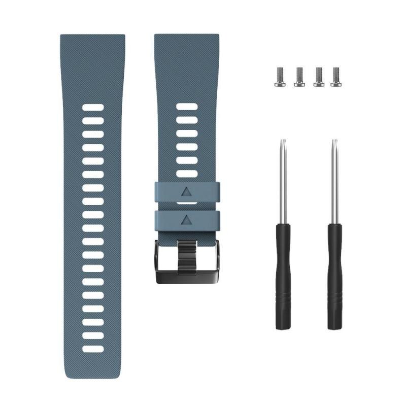 Watchband For Garmin Forerunner 35 Soft Silicone Bracelet For Garmin Forerunner 35 Strap Replacement Watch Strap Wristband: Navy blue