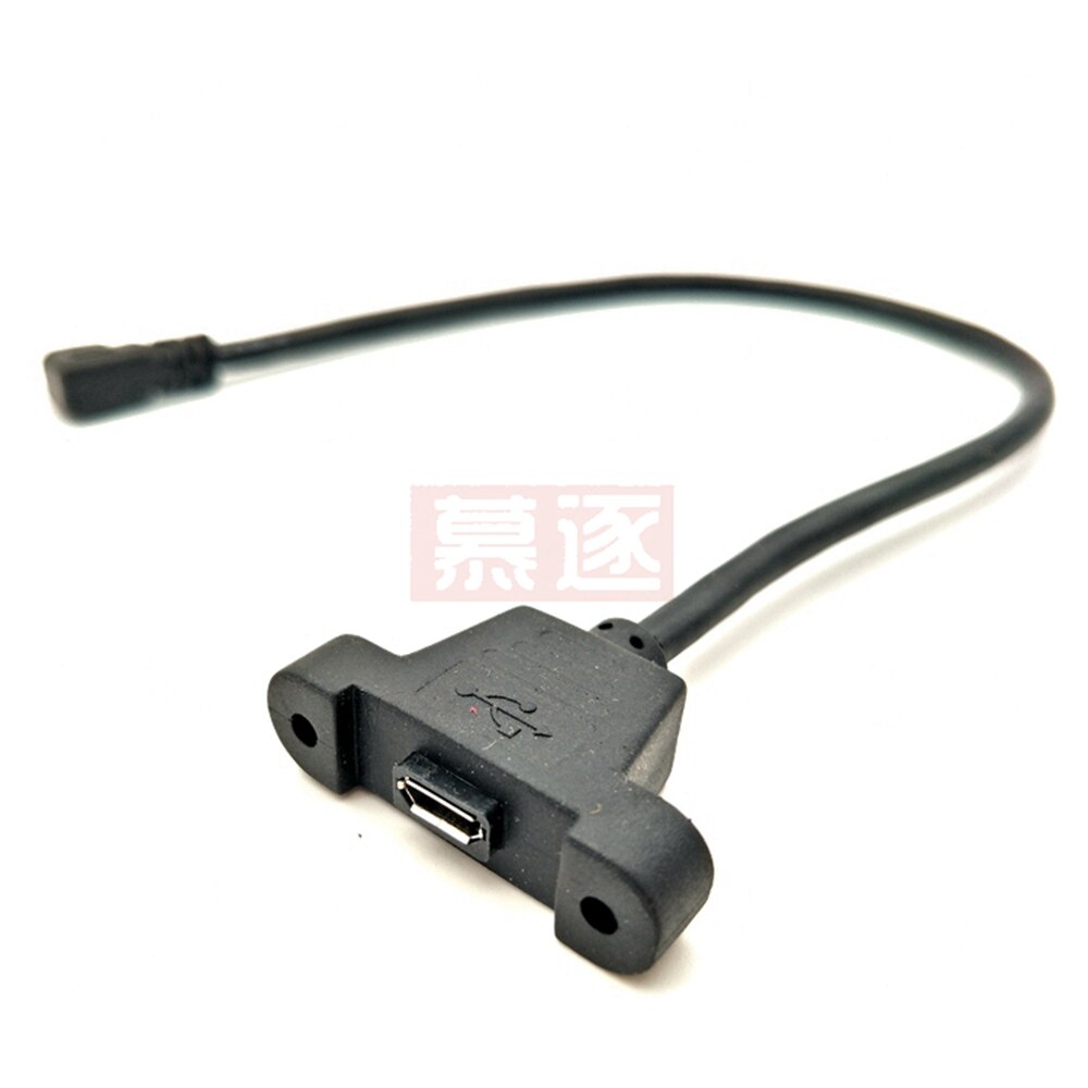 Micro USB USB 2.0 Male Connector to Micro USB 2.0 Female Extension Cable 30cm 50cm With screws Panel Mount Hole