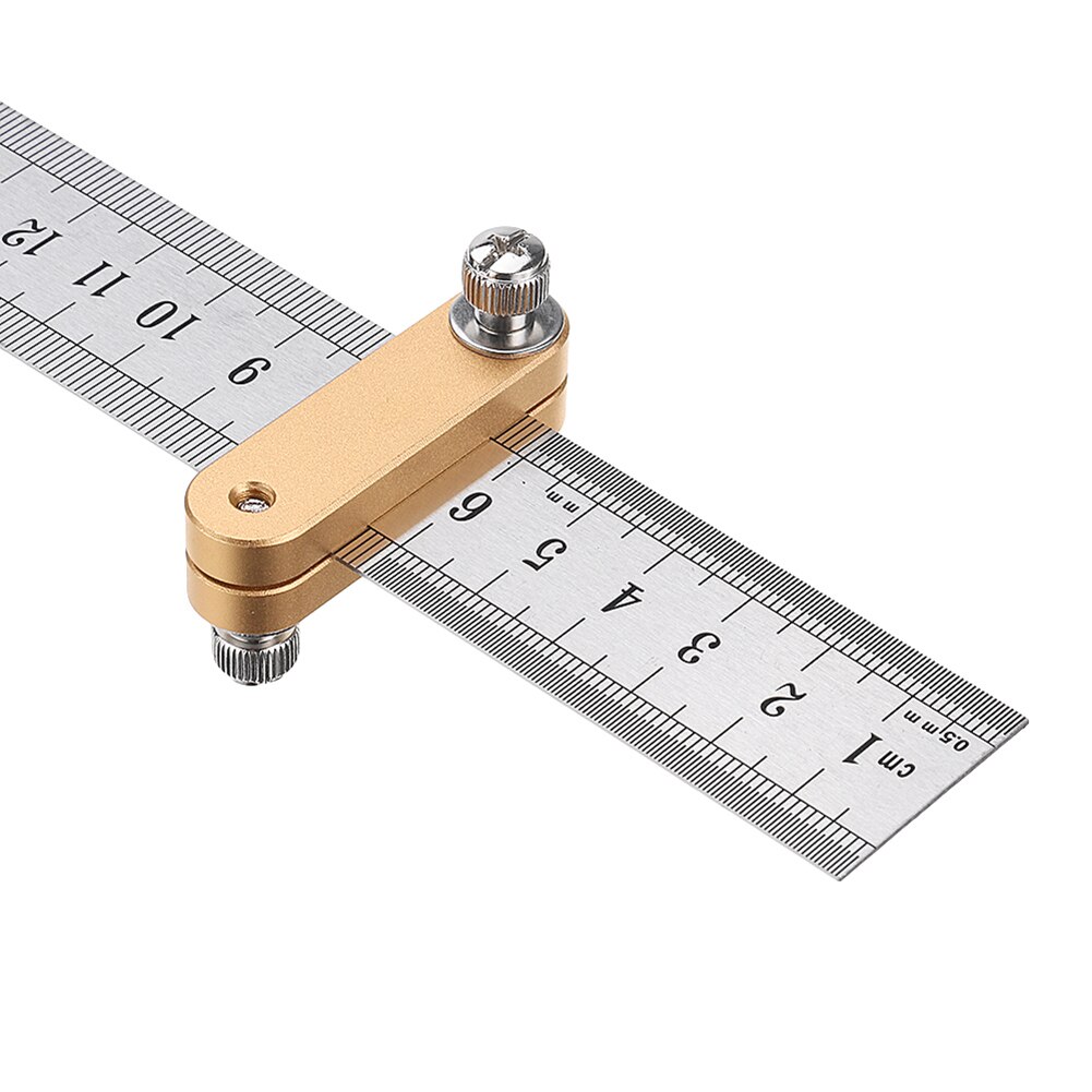 Steel Ruler Block Woodworking Scribe Drawing Mark Line Gauge Carpenter DIY Measuring And Positioning Tool Carpenter Tools