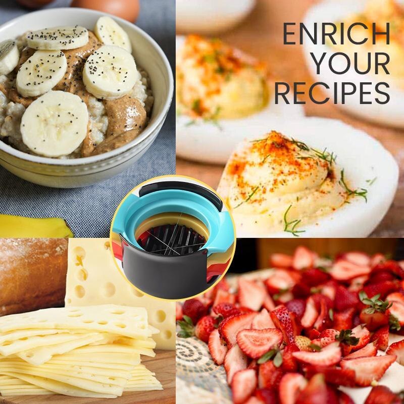 Multifunctional Egg CutterEgg Cutter Multi-Functional Egg Slicer 3in1 kitchen gadgets Household Kitchen Egg Tools Kitchen Gadget