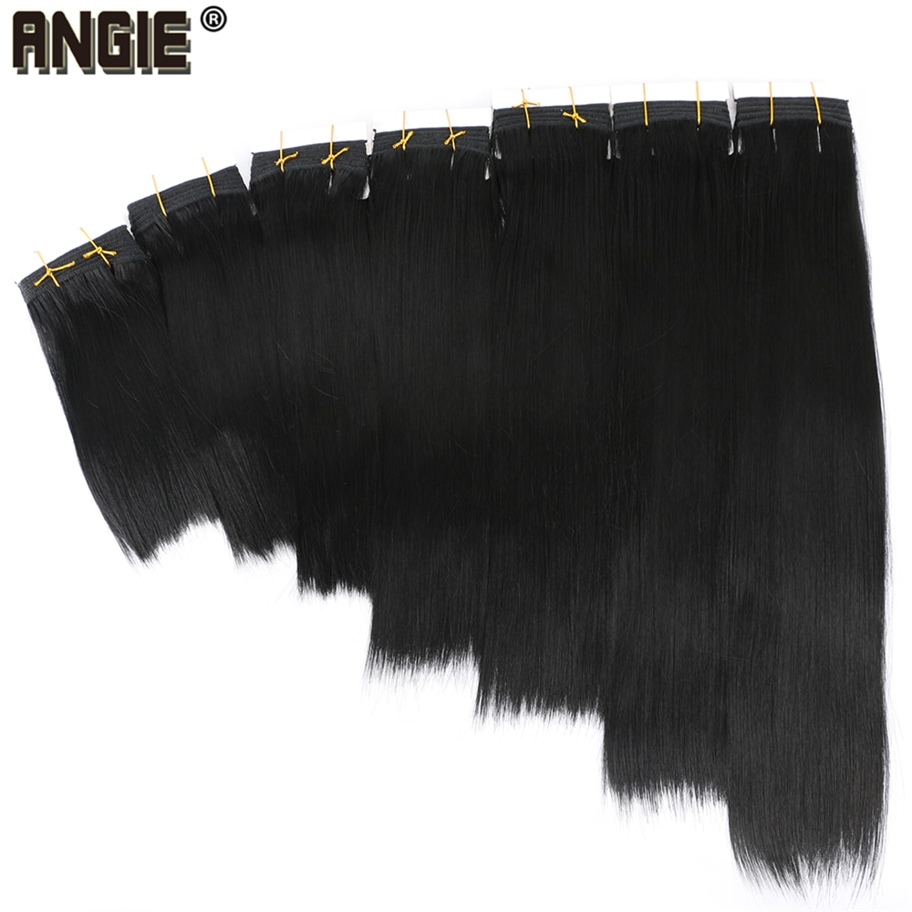 Kolor czarny 8-20 cal 100 gram/sztuk proste jedwabne włosy splot tanie cena syntetyczne doczepiane włosy