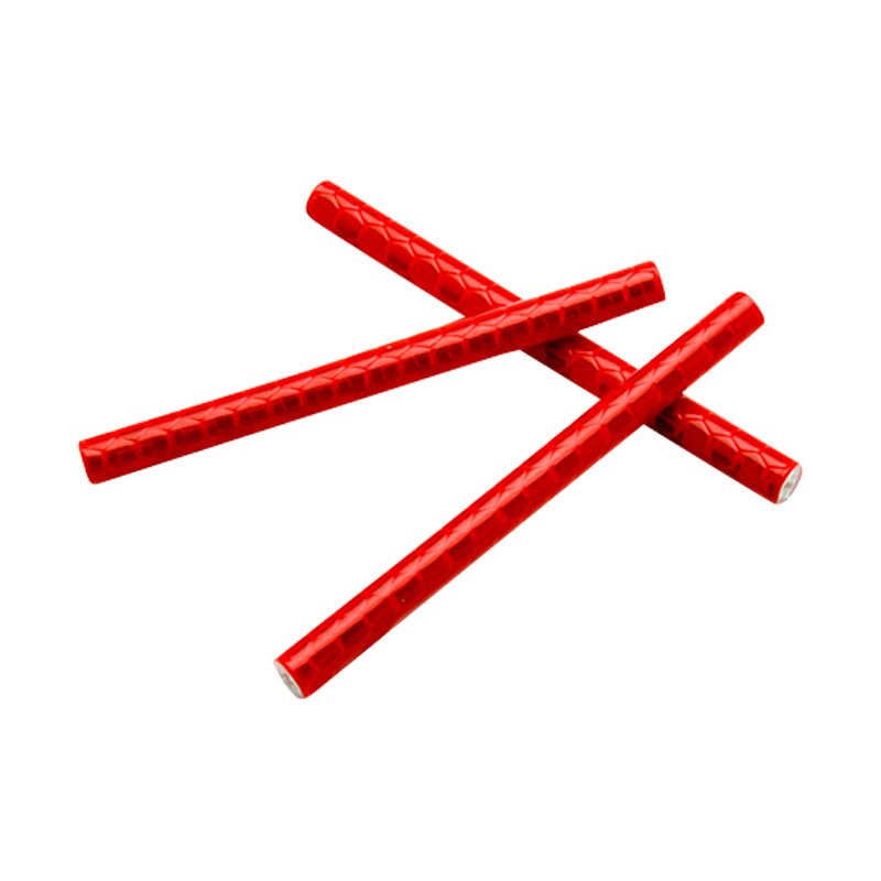 Reflector de rueda de radios de colores brillantes para bicicleta, suministros de decoración de medias de seguridad reflectantes, 12 unids/bolsa: Rojo