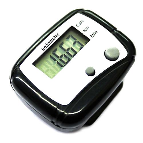 LCD Pedometer Step Calorie Kilometer Counter Walking Distance Pocket Clip: Default Title