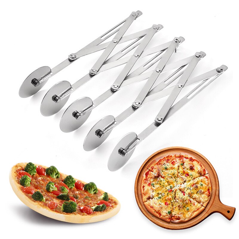 Rvs 5/3 Wielen Cutter Deeg Divider Side Pasta Mes Flexibele Gebak Pizza Dunschiller Bakken Tool Bakken Accessoires