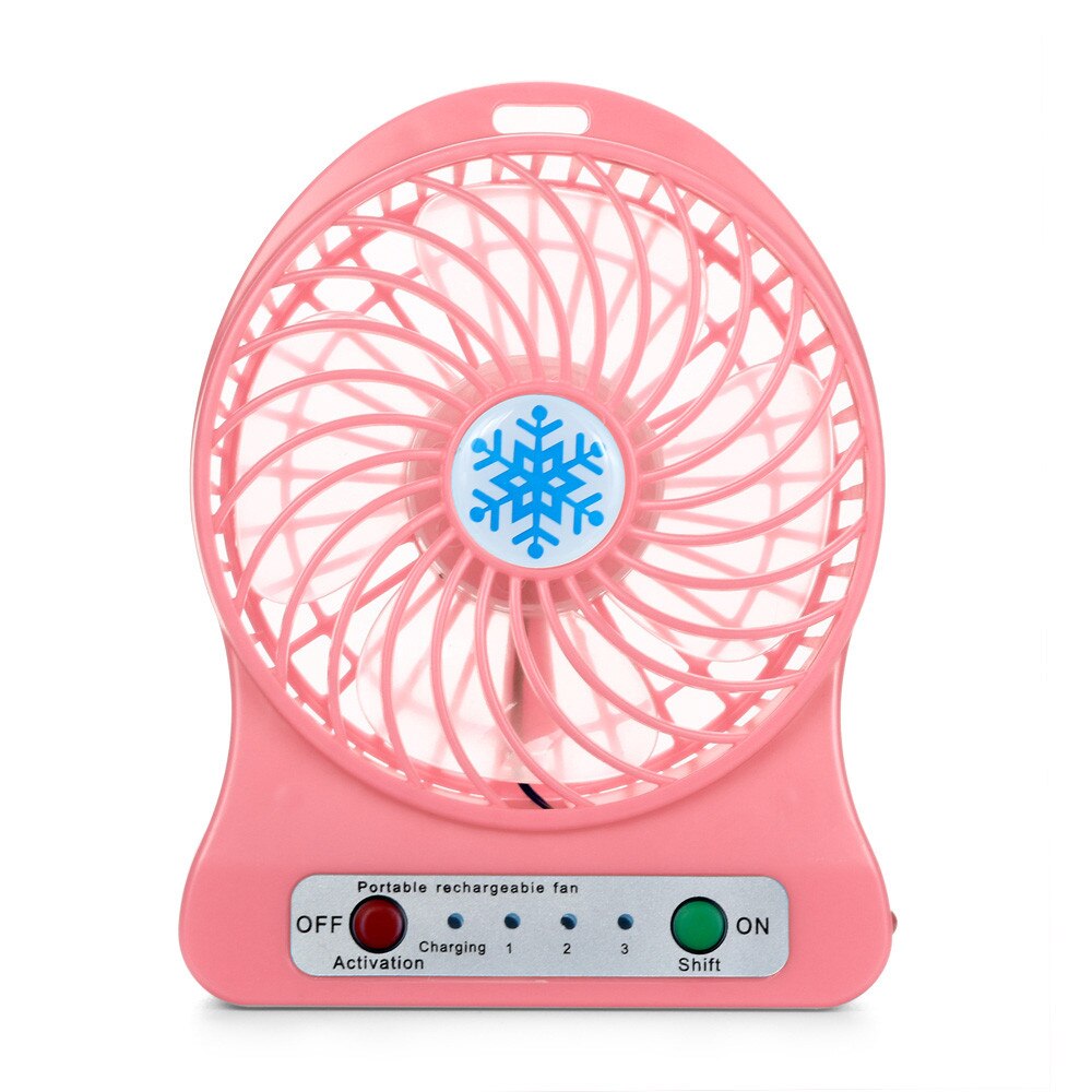 Ventilador recargable portátil para ventilador de luz Led, Mini ventilador de escritorio con batería Usb 18650, refrigeración por Usb, recargable, # p30