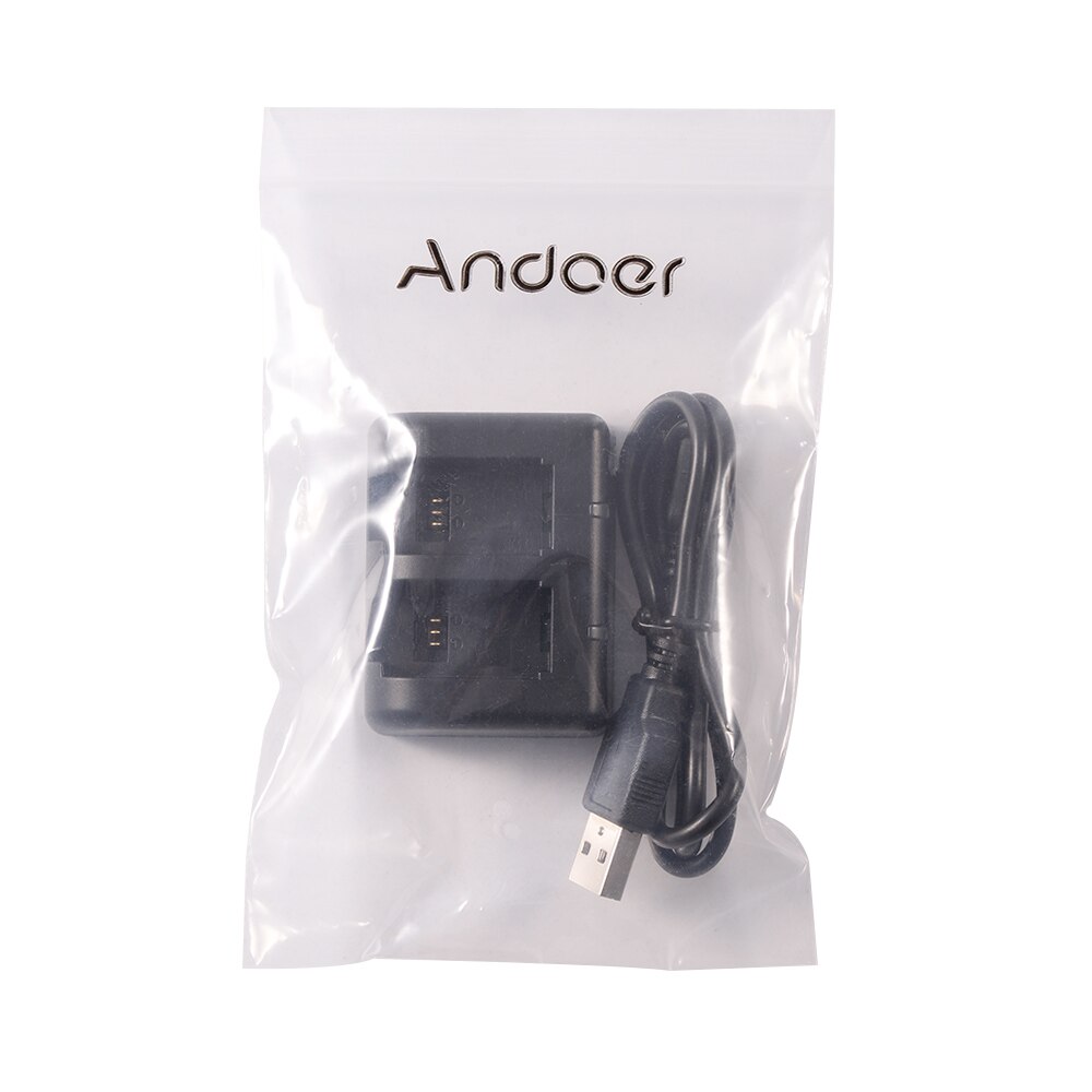 Andoer Dual Battery Charger Panoramisch Camera Batterij Oplader voor Garmin Virb 360 Camera Batterij Oplader Snel Veilig en Draagbare