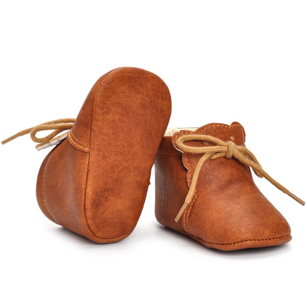 Eerste loopstoel pasgeboren peuter baby jongen meisje waterdichte wieg schoenen zachte zool leren sneakers 3d beer cartoon prewalker 0-18m