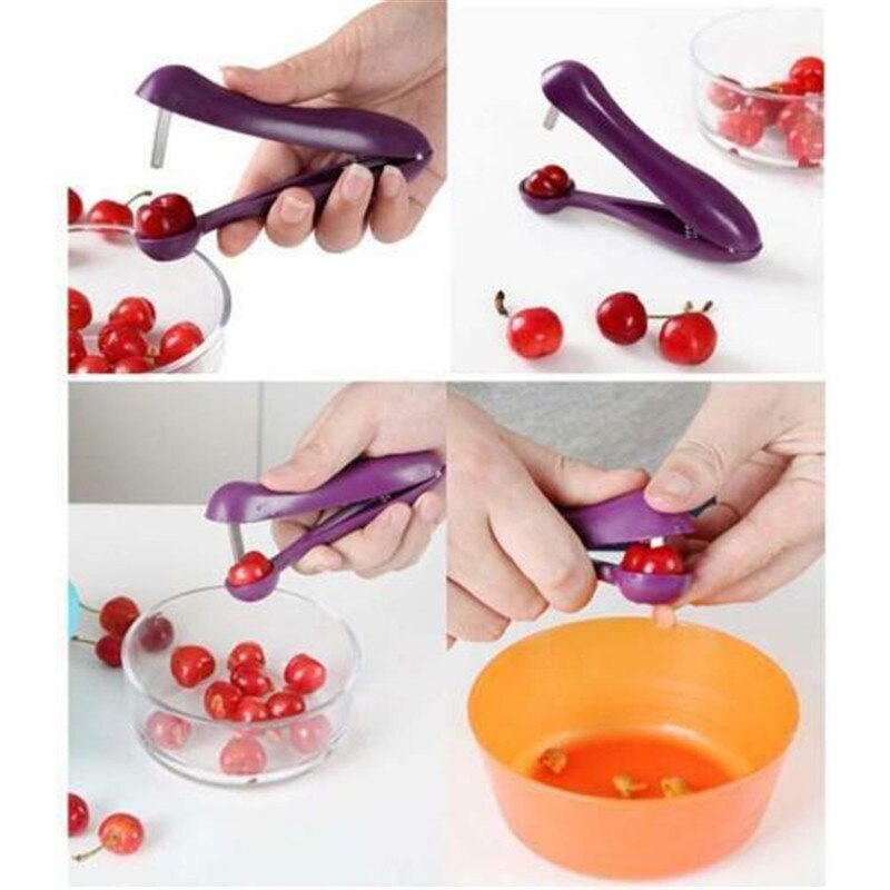 Pit Remover Cherry Olive Pitter Stoner Stone Easy Squeeze Grip Xmas