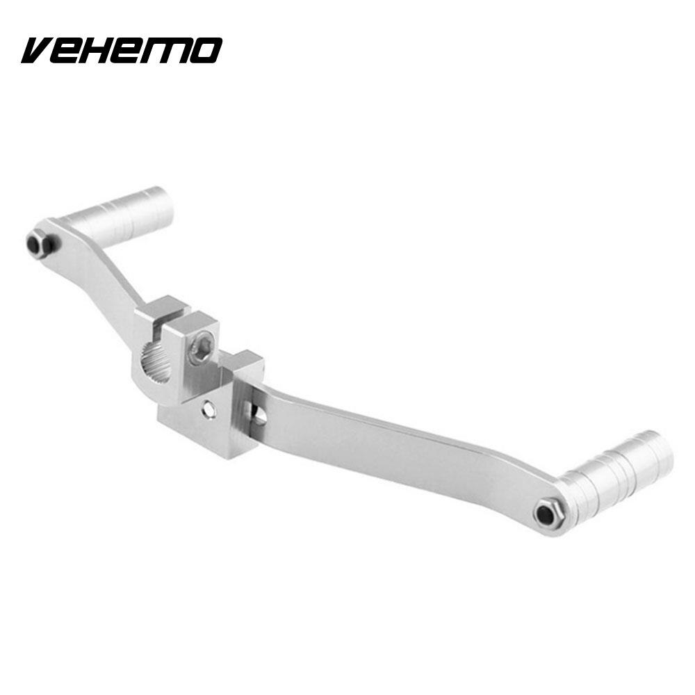 Doble cabeza motocicletas motocicleta palanca de aluminio Universal de cambio de velocidad de cambio de marchas modificado de palanca de cambio de marchas ATV: silver