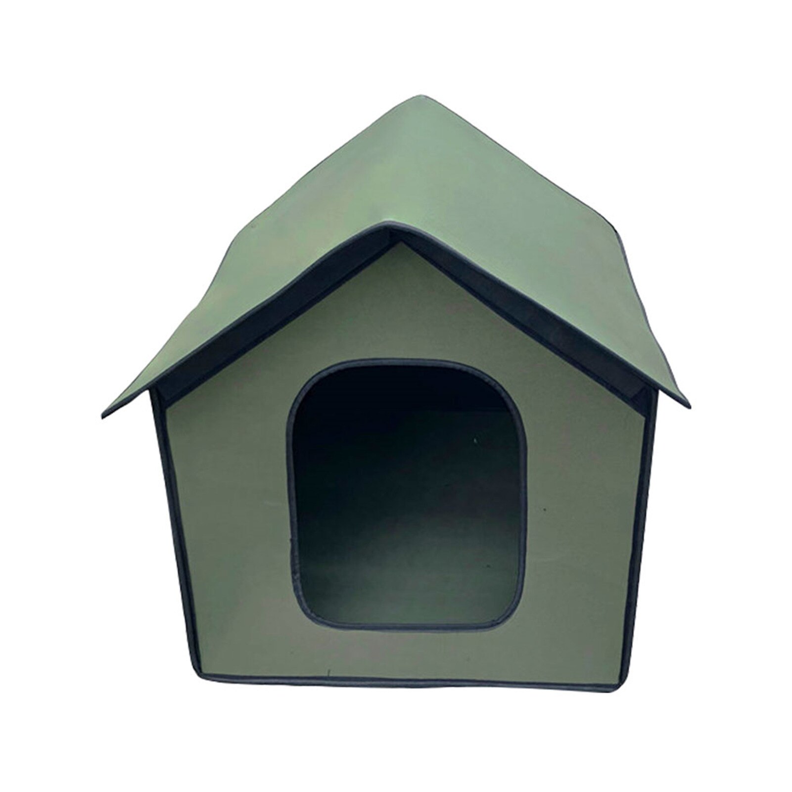 Pet Outdoor House Waterproof Weatherproof Cat House Foldable Pet Shelter for Pets: Green / L