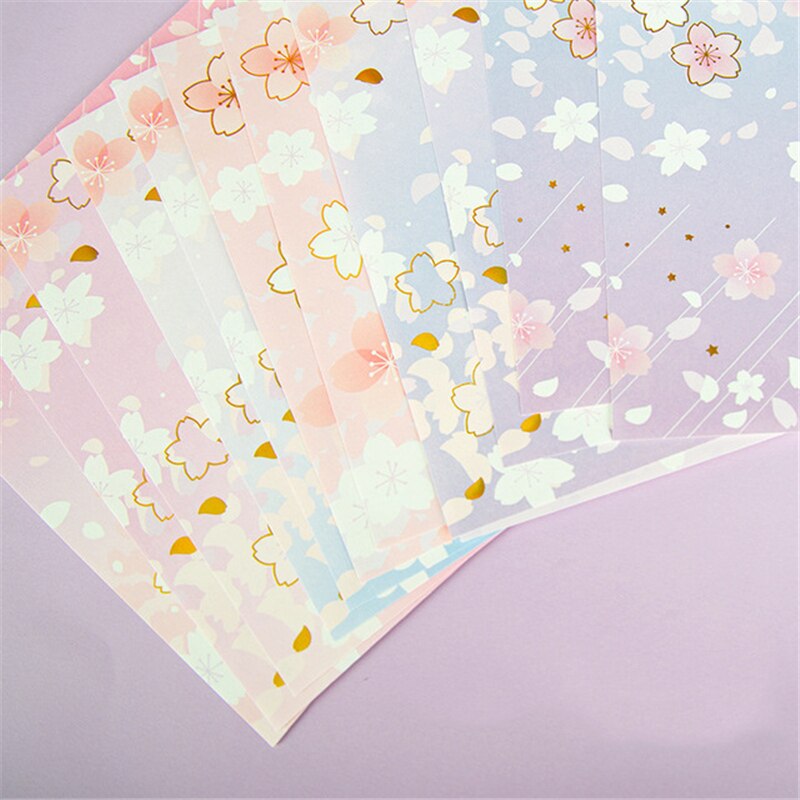 15cm 14pcs DIY origami paper Japanese flowers bronzing chiyoshi paper craft ledger crane paper scrabooking material