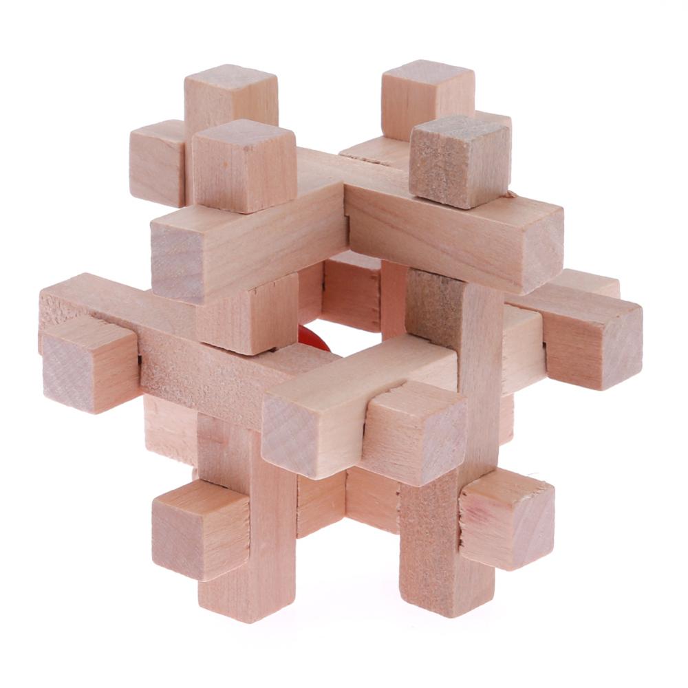 FAI DA TE 3D Giocattoli di Puzzle Di Legno Kong Ming Blocco Luban Giocattoli di Montaggio della Sfera del Cubo Sfida IQ Cervello Giocattoli di Legno Giochi per Bambini giocattoli di formazione