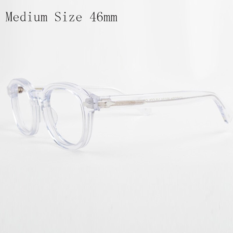 Johnny Depp Optische Brillen Brilmontuur Mannen Met Case & Box Computer Recept Lemtosh Stijl Glazen Frame Voor Mannelijke: YQ550 Clear 46mm