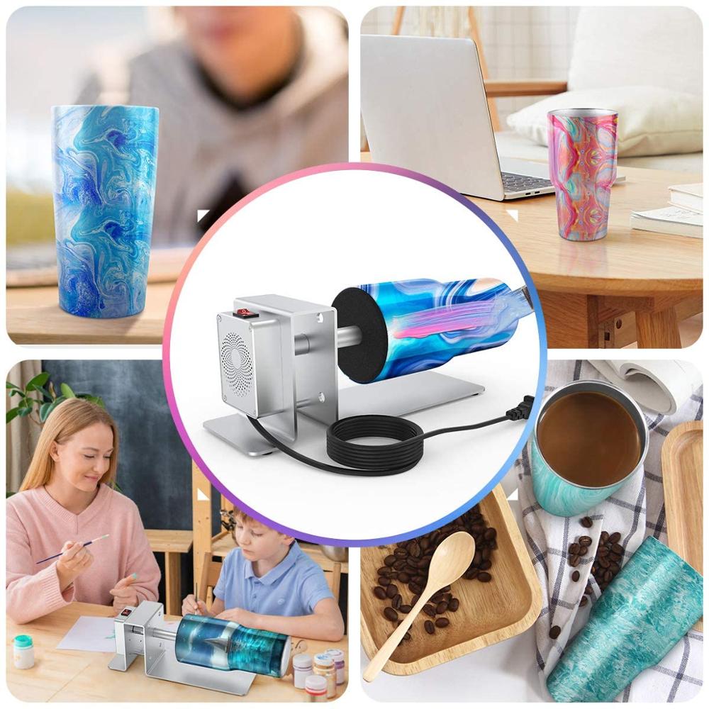 Cup Turner Met Stille Motor 10 Oz Om 30 Oz Tumbler Spinner Met 2 Schuim Ambachten Tumbler Cup Spinner Machine kit Cuptisserie Cup