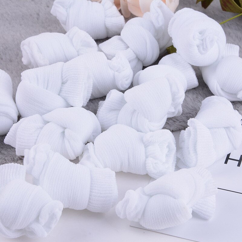 Babys freundlicher unisex Mädchen Jungen Sommer Einfarbig Atmungsaktive Elastische Kurze Einweg Socken: Weiß