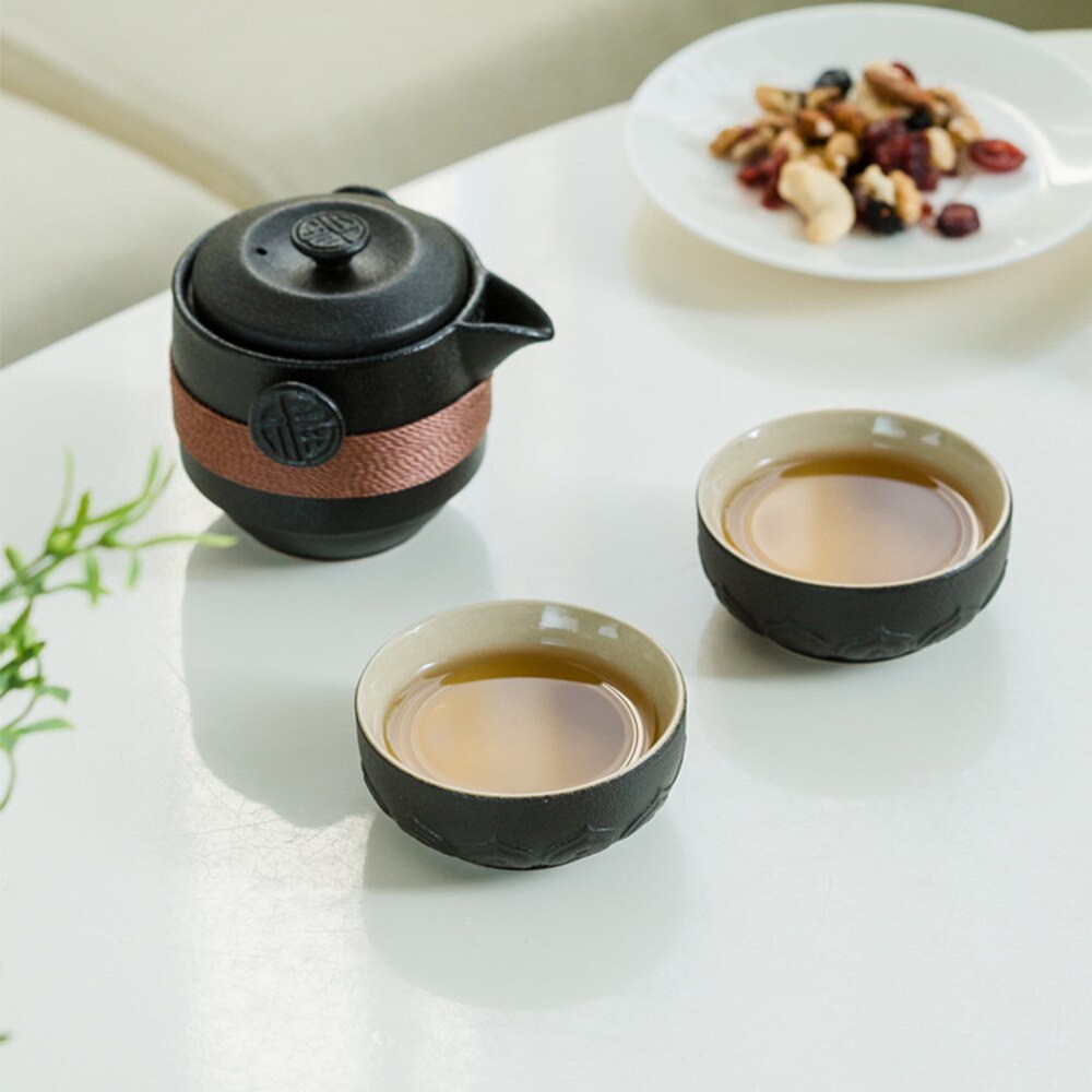 High-End Chinese Kung Fu Tea Set Outdoor Travel Ceramic Teapot Porcelain Teaset Portable Tea Cups Of Tea Ceremony Fine