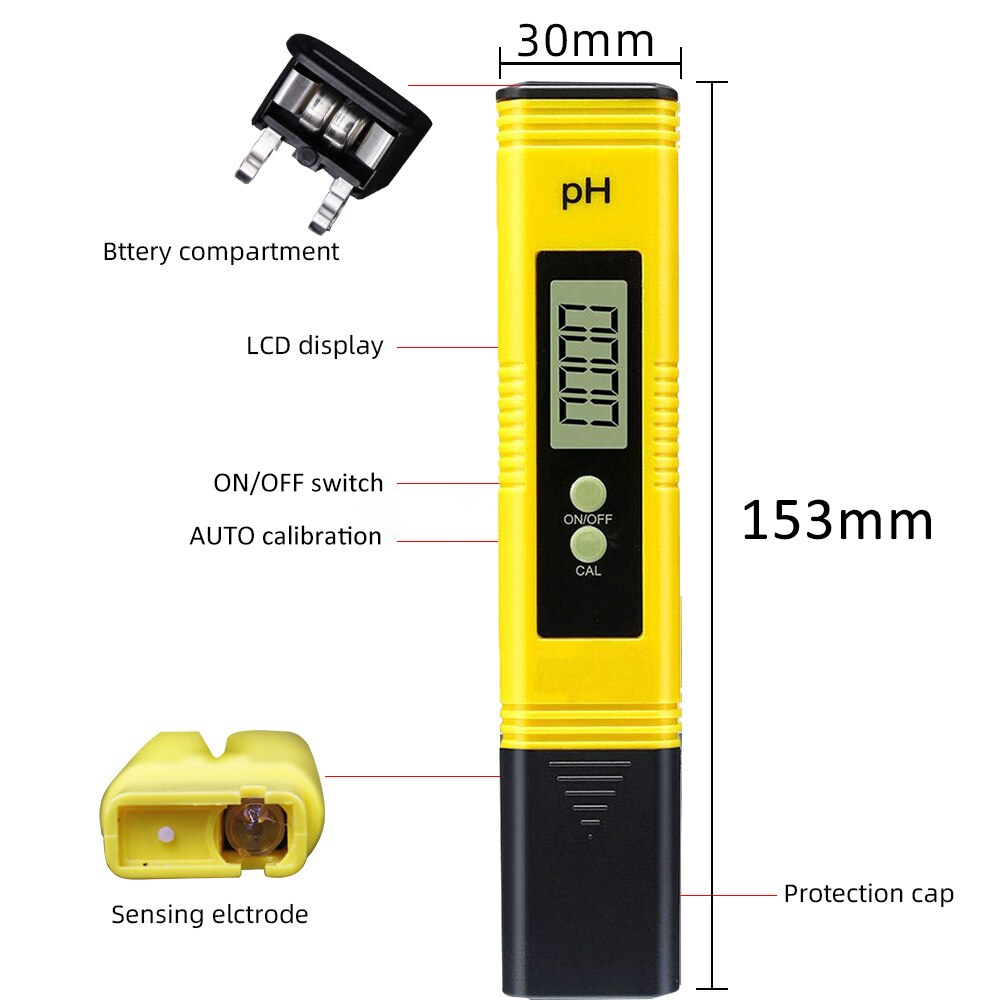 Lcd Digitale Ph Meter Draagbare Digitale Water Tester Ph Pen Aquarium Zwembaden Wijn Monitor Tds Waterkwaliteit Tester Meter